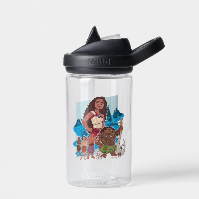 Moana & Crew Sail Beyond the Horizon Water Bottle (Left)