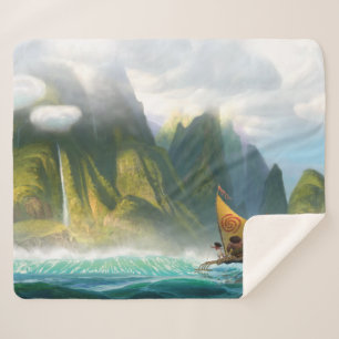 Moana   Discover Oceania Sherpa Blanket