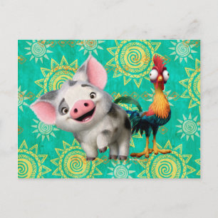 Moana   First Mate & Top Rooster Postcard