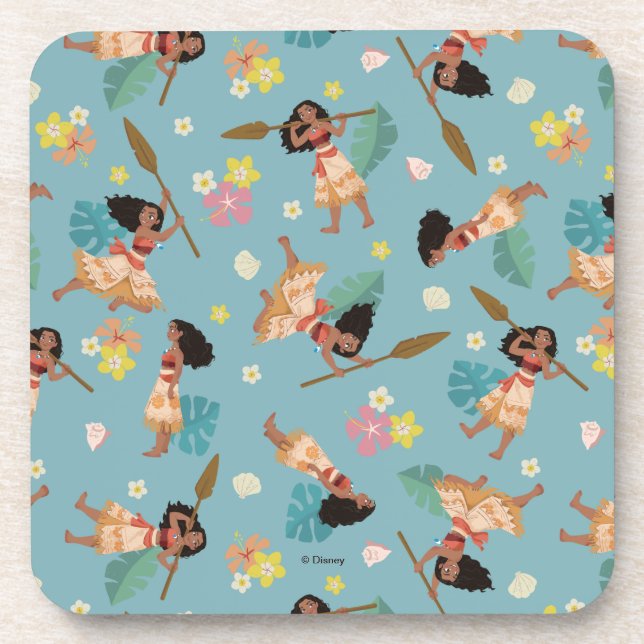 Moana | Floral Pattern Coaster (Front)