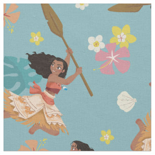 Moana   Floral Pattern Fabric