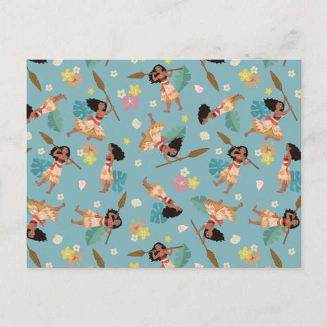 Moana | Floral Pattern Postcard (Front)