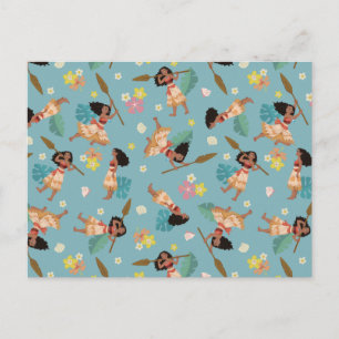 Moana   Floral Pattern Postcard