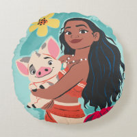 Moana Holding Pua Illustrated Graphic