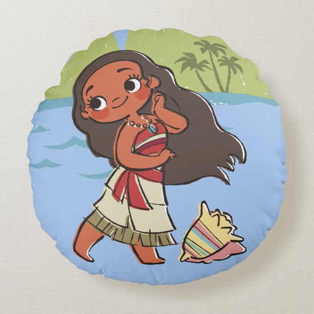 Moana | Island Girl Round Pillow (Front)