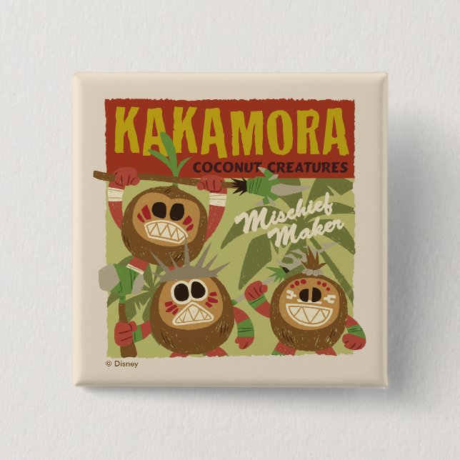 Moana | Kakamora - Coconut Creatures 2 Inch Square Button (Front)