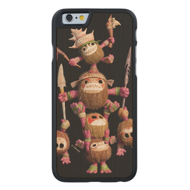 Moana | Kakamora - Coconut Pirates Carved Wood iPhone Case (Back)