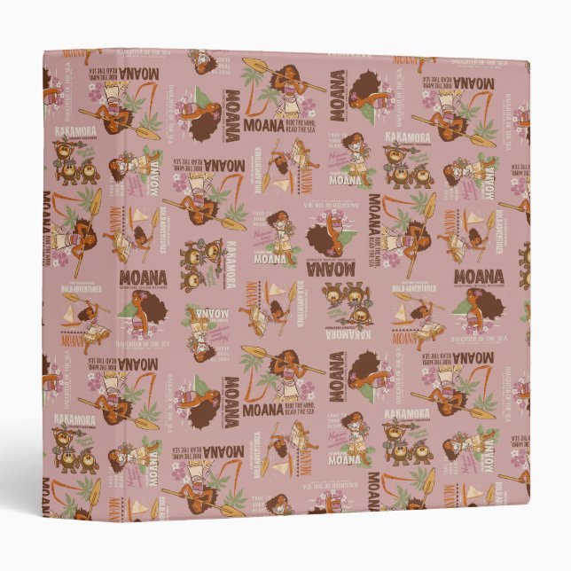 Moana & Kakamora Vintage Pattern Binder (Front/Spine)