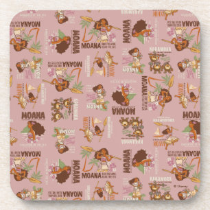 Moana & Kakamora Vintage Pattern Coaster