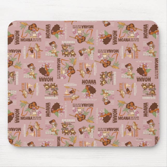 Moana & Kakamora Vintage Pattern Mouse Pad (Front)