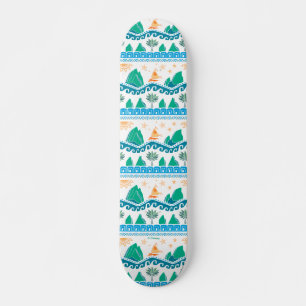 Moana   Land And Sea Are One - Pattern Skateboard