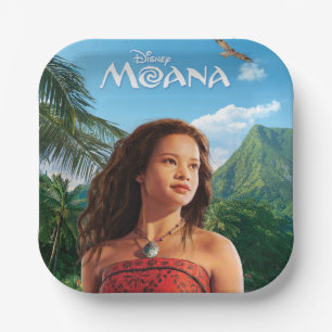 Moana Live Action Cinematic Adventure Portrait Paper Plate