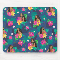 Moana Live Action Floral Seamless Pattern