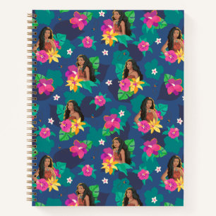 Moana Live Action Floral Seamless Pattern Notebook