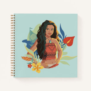 Moana Live Action Tropical Canoe Portrait Notebook
