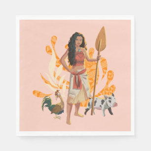Moana Live Action Wayfinder Pua Heihei Graphic Napkin