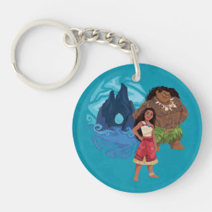 Moana & Maui Adventures in Oceania Keychain