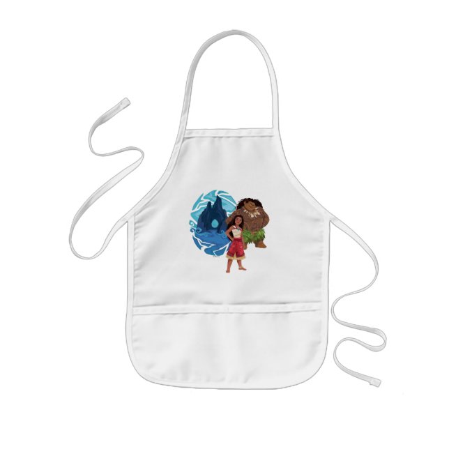 Moana & Maui Adventures in Oceania Kids Apron (Front)