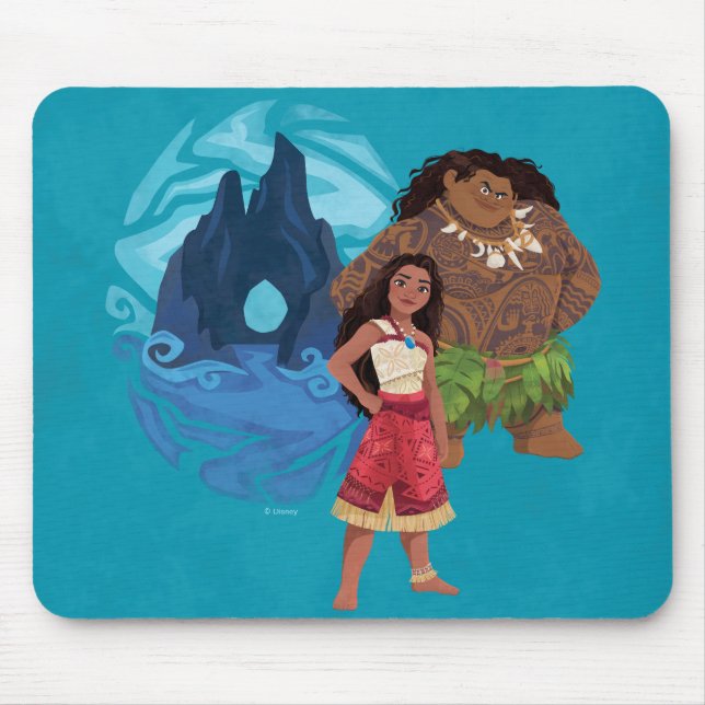 Moana & Maui Adventures in Oceania Mouse Pad (Front)