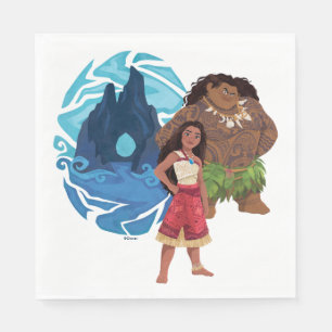 Moana & Maui Adventures in Oceania Napkin