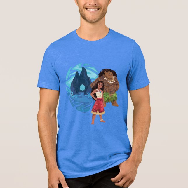 Moana & Maui Adventures in Oceania Tri-Blend Shirt (Front)