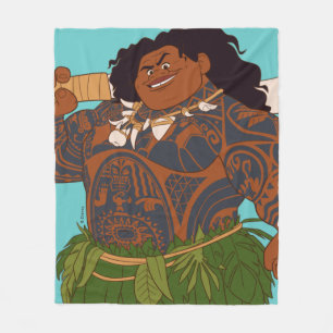 Moana   Maui - Hook Has The Power Fleece Blanket