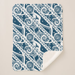 Moana   Maui - Shape Shifter Pattern Sherpa Blanket
