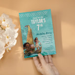 Moana | Oceania Birthday  Invitation<br><div class="desc">These cool Moana birthday party invitations are a must have for lovers of the sea. Featuring Disney's Ocean Princess and the mighty Maui, this fun design can be customized for your kids birthday party. Mini adventurers will love the tropical theme and the beautiful blue tones of this colourful design. Let...</div>