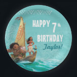 Moana | Oceanic Birthday Paper Plate<br><div class="desc">Make your birthday celebration extra special with these Moana Oceanic birthday paper plates. Featuring a beautifully designed tropical theme inspired by Disney’s Moana, these plates add a magical touch to your party table while making cleanup easy. Perfect for serving food and desserts at a Moana-themed birthday, they bring ocean-inspired charm...</div>