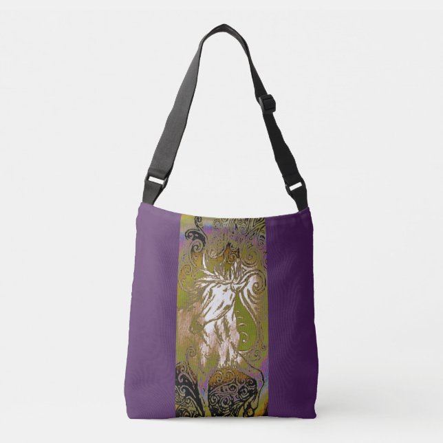 Moana on purple crossbody bag (Front)