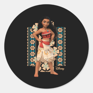 Moana Orange And Blue Classic Round Sticker
