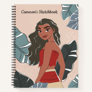 Moana Pastel Floral Graphic Sketch Notebook