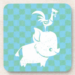 Moana   Pua & Heihei - Silhouette Coaster