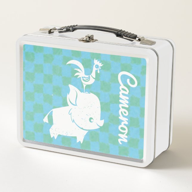 Moana | Pua & Heihei - Silhouette Metal Lunch Box (Front)