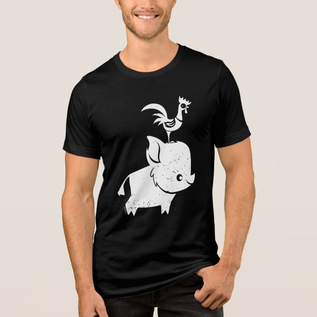 Moana | Pua & Heihei - Silhouette Tri-Blend Shirt (Front)