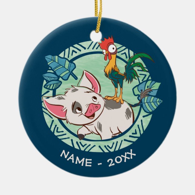Moana | Pua & Heihei Voyagers Ceramic Ornament (Front)