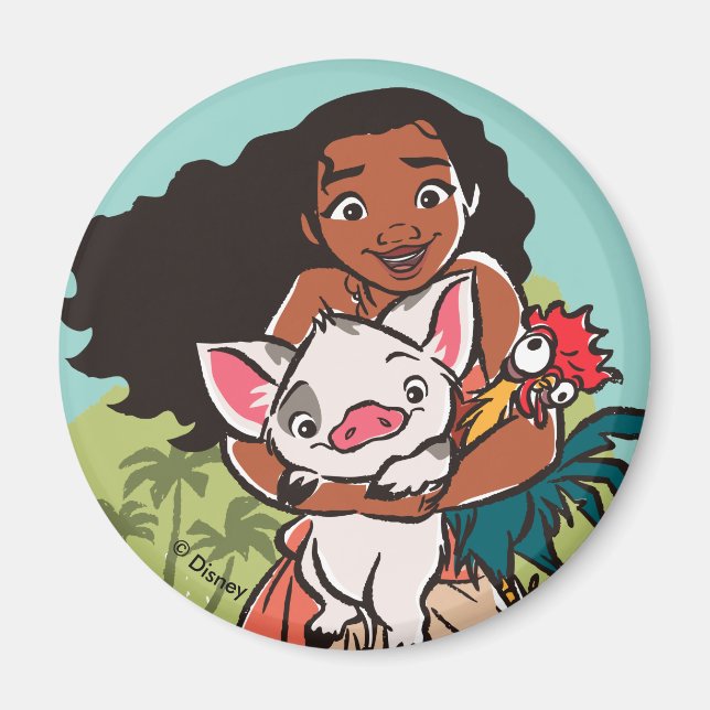 Moana | Pua & Heihei - Voyagers Magnet (Front)