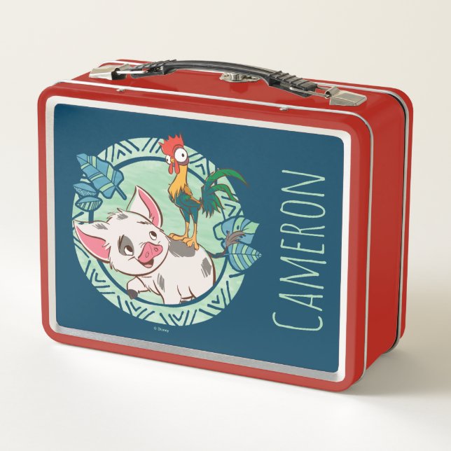 Moana | Pua & Heihei Voyagers Metal Lunch Box (Back)