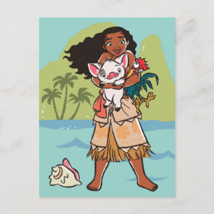Moana   Pua & Heihei - Voyagers Postcard