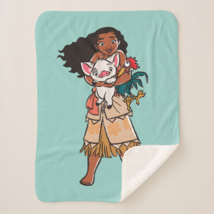 Moana   Pua & Heihei - Voyagers Sherpa Blanket