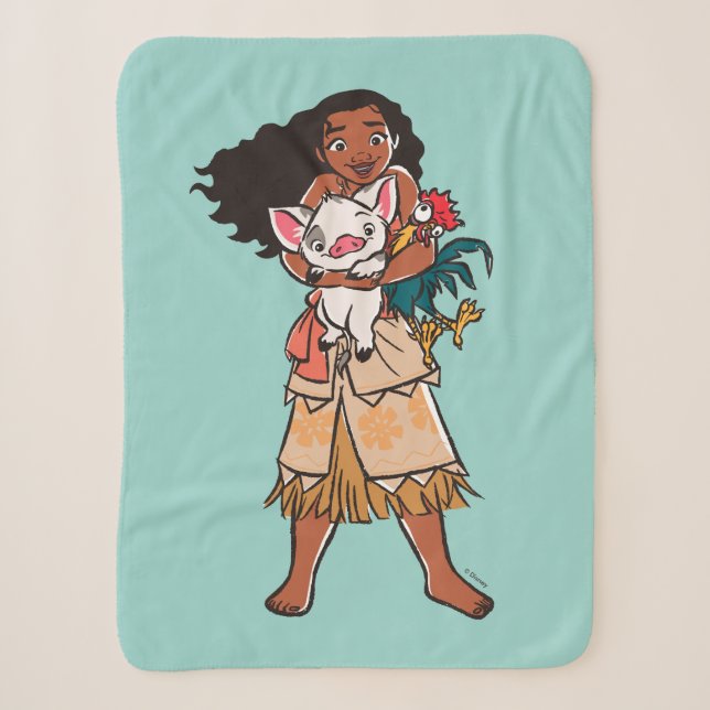 Moana | Pua & Heihei - Voyagers Sherpa Blanket (Front)