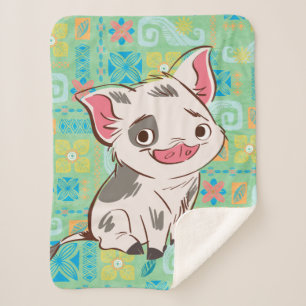 Moana   Pua - I'm No Bacon Sherpa Blanket