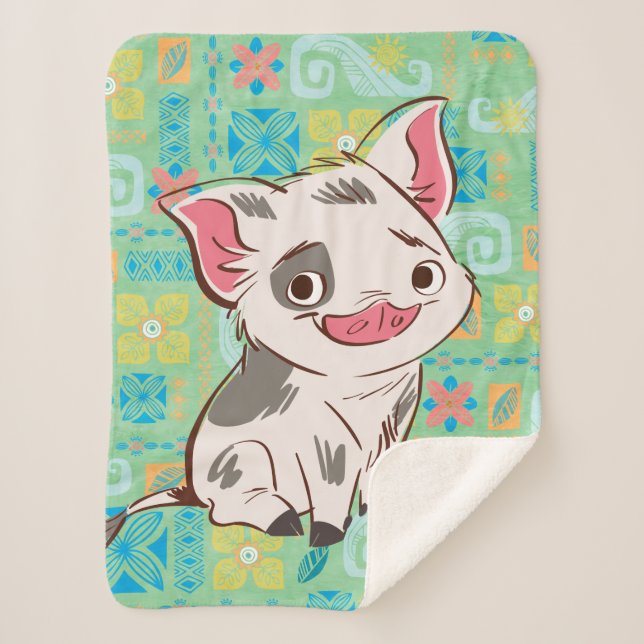 Moana | Pua - I'm No Bacon Sherpa Blanket (Front)