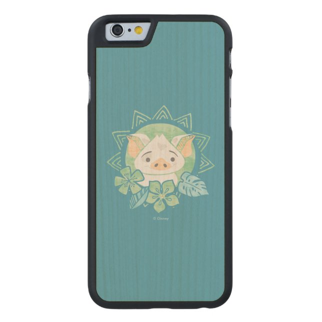 Moana | Pua - Not For Eating Carved Wood iPhone Case (Back)