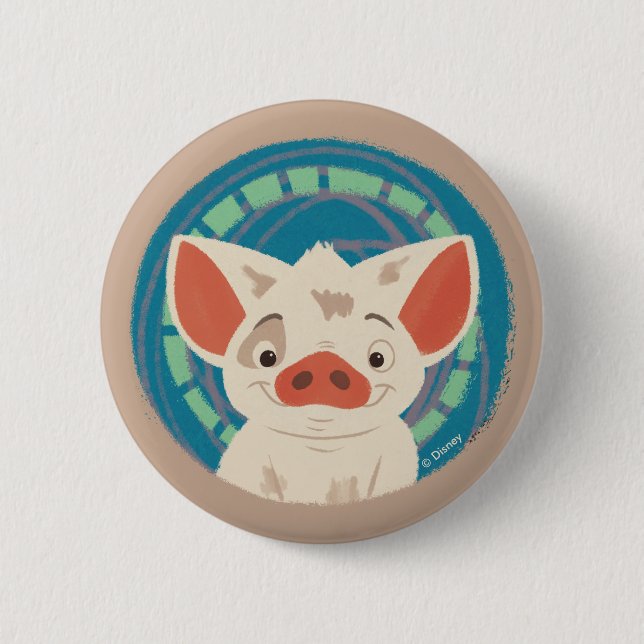 Moana | Pua The Pig 2 Inch Round Button (Front)