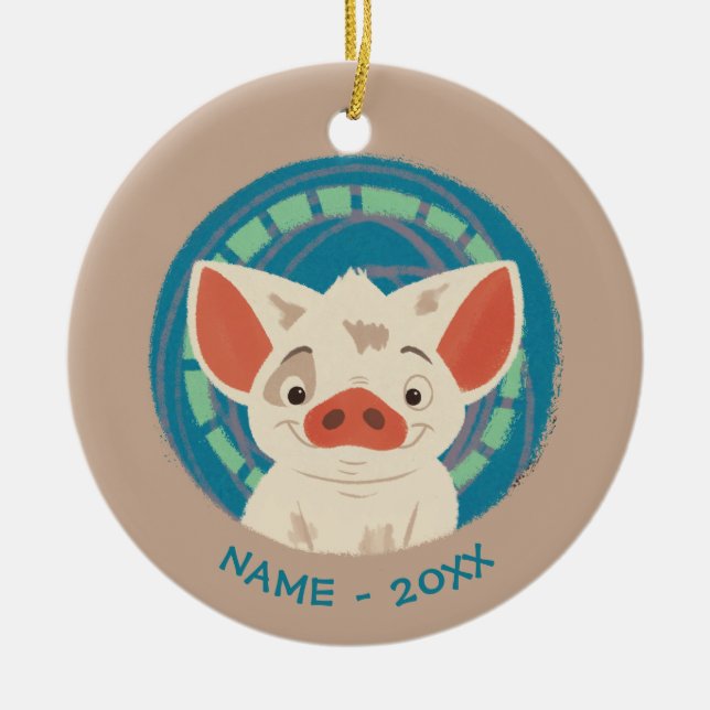 Moana | Pua The Pig Ceramic Ornament (Front)