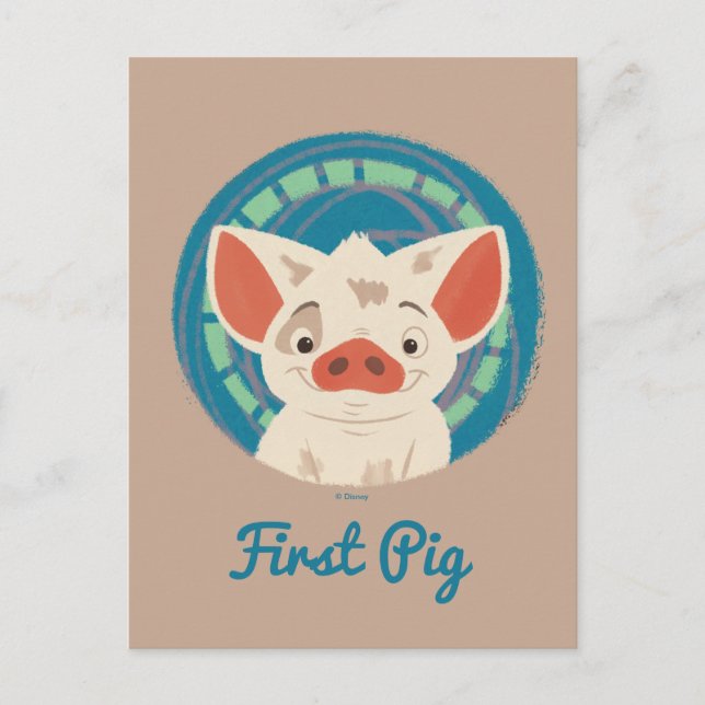 Moana | Pua The Pig Postcard (Front)