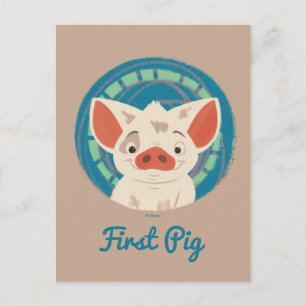 Moana   Pua The Pig Postcard
