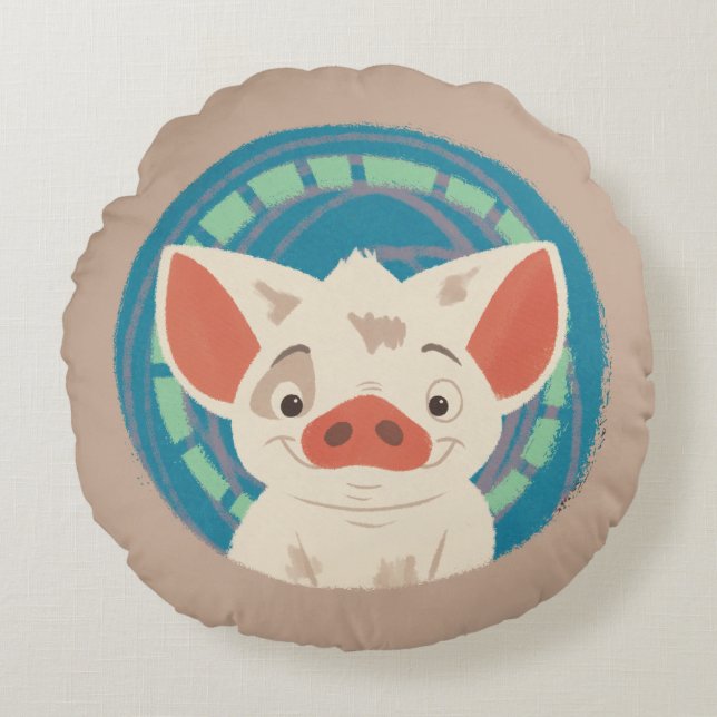 Moana | Pua The Pig Round Pillow (Front)