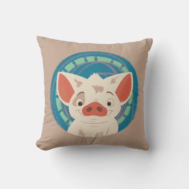 Moana | Pua The Pig Throw Pillow (Front)